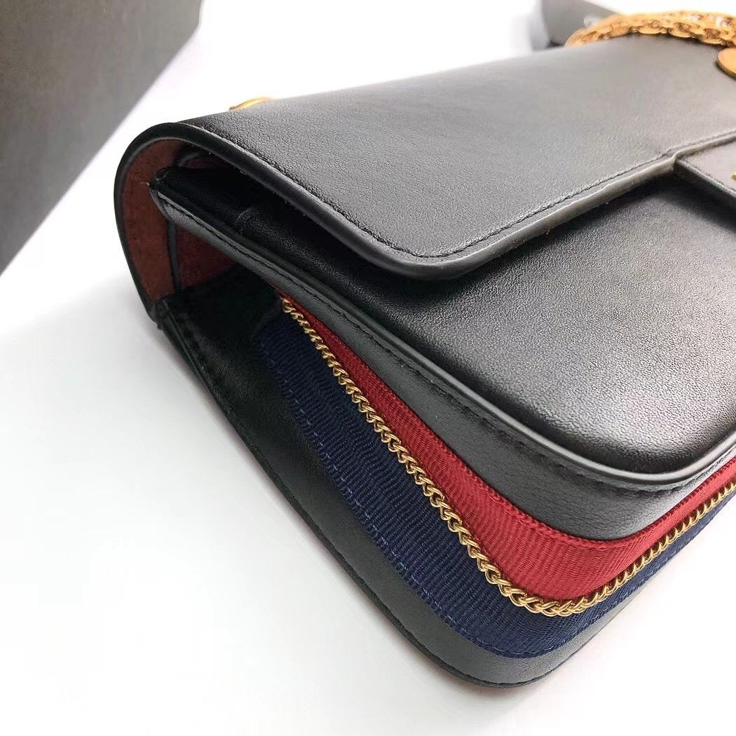 CHLMaroon Medallion Nude Reissue 2.55 Classic 225 Flap Black Bag For Women 24cm/9in