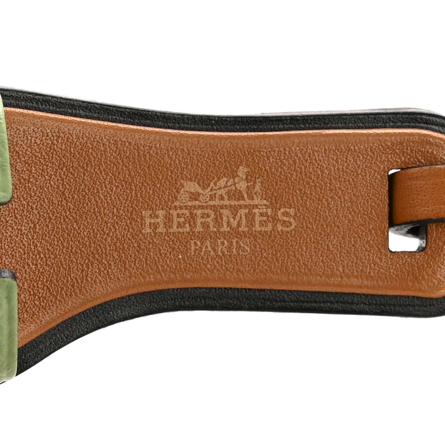 Hermes Epsom Butler Calfskin Hunter Oran Nano Bag Charm Sable Vert Criquet