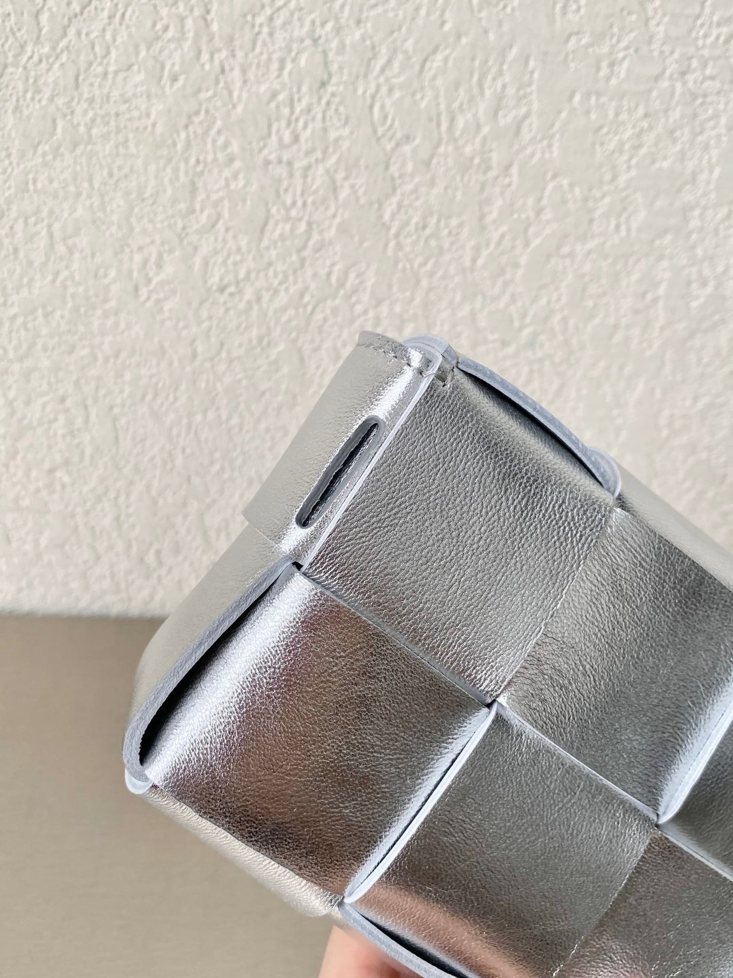 Top Quality Mini Cassette Crossbody Bag Silver, For Women, Bags 6.9in/17.5cm