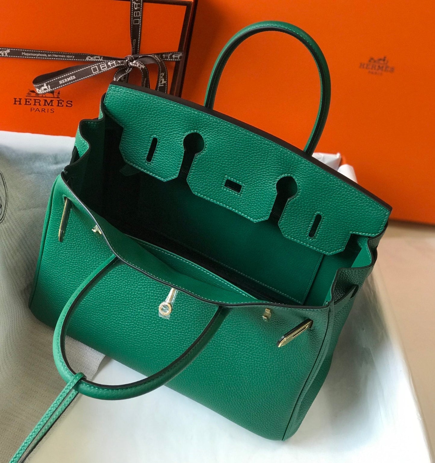 Top Quality Birkin Green For Women Gold-Toned Hardware 11in/30cm