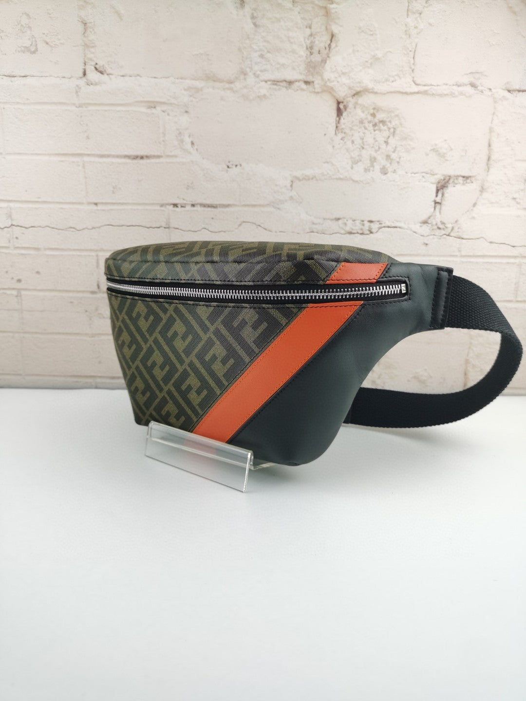 Top QualityTop Quality Belt Bag Khaki/Orange For Men, Men’s Bags 18.1in/46cm FF 7VA434