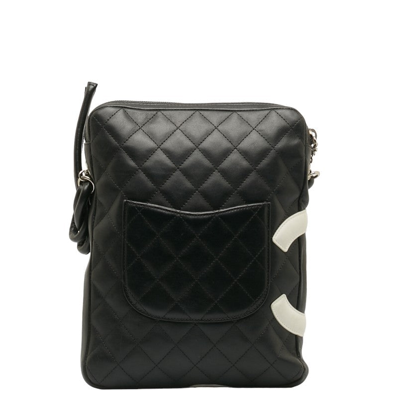 Chanel Combon Line Killing  Shoulder Bag Black Leather  CHANEL