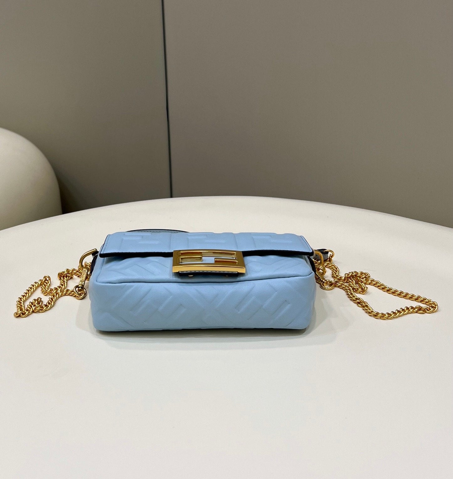 Top QualityTop Quality Baguette Blue For Women, Women’s Handbags, Shoulder And Crossbody Bags 7.5in/19cm FF 8BS017