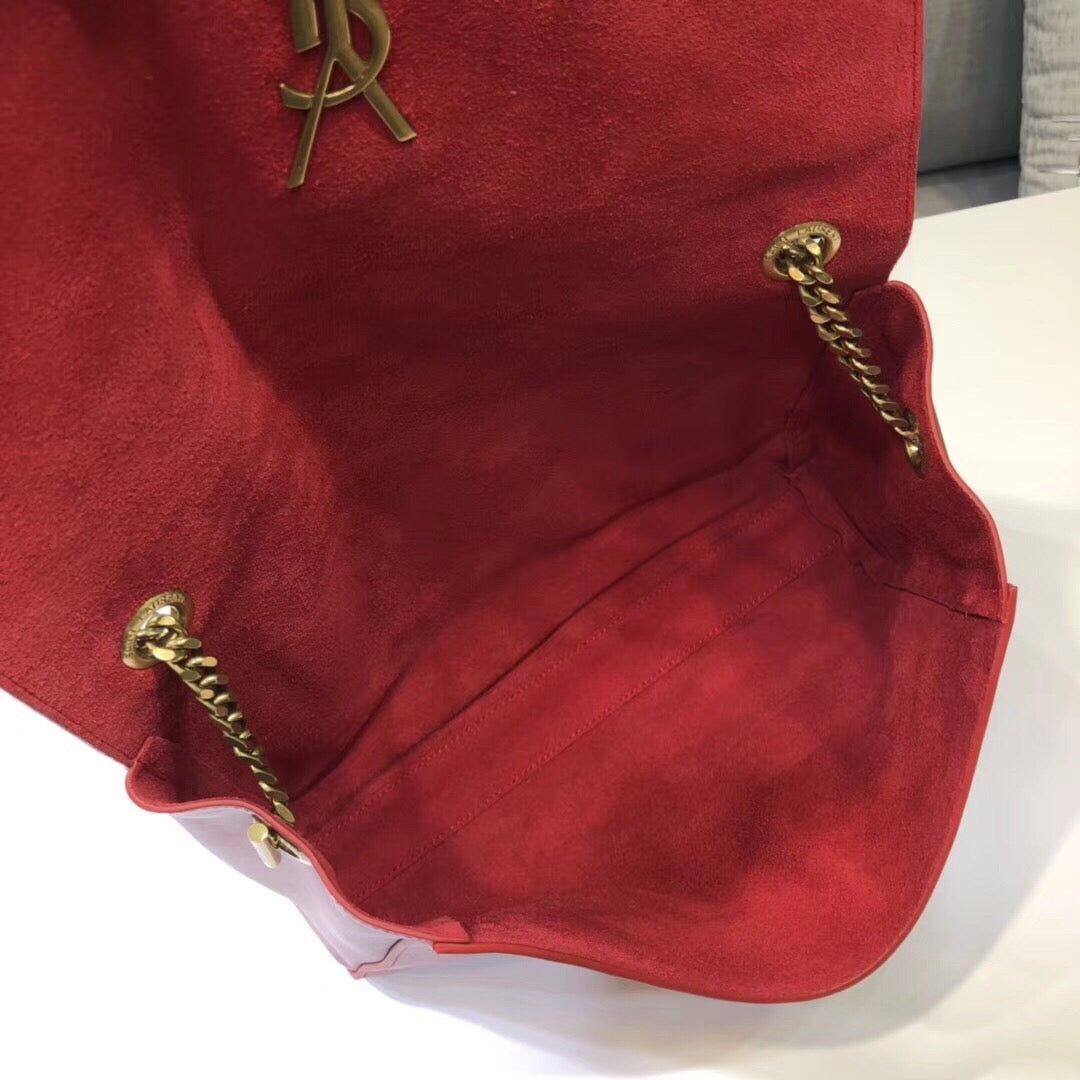 Top Quality Kate MeTop Qualityum Chain Bag In Grain De Poudre Red For Women 9.4in/24cm YSL 364021BOW0J6008