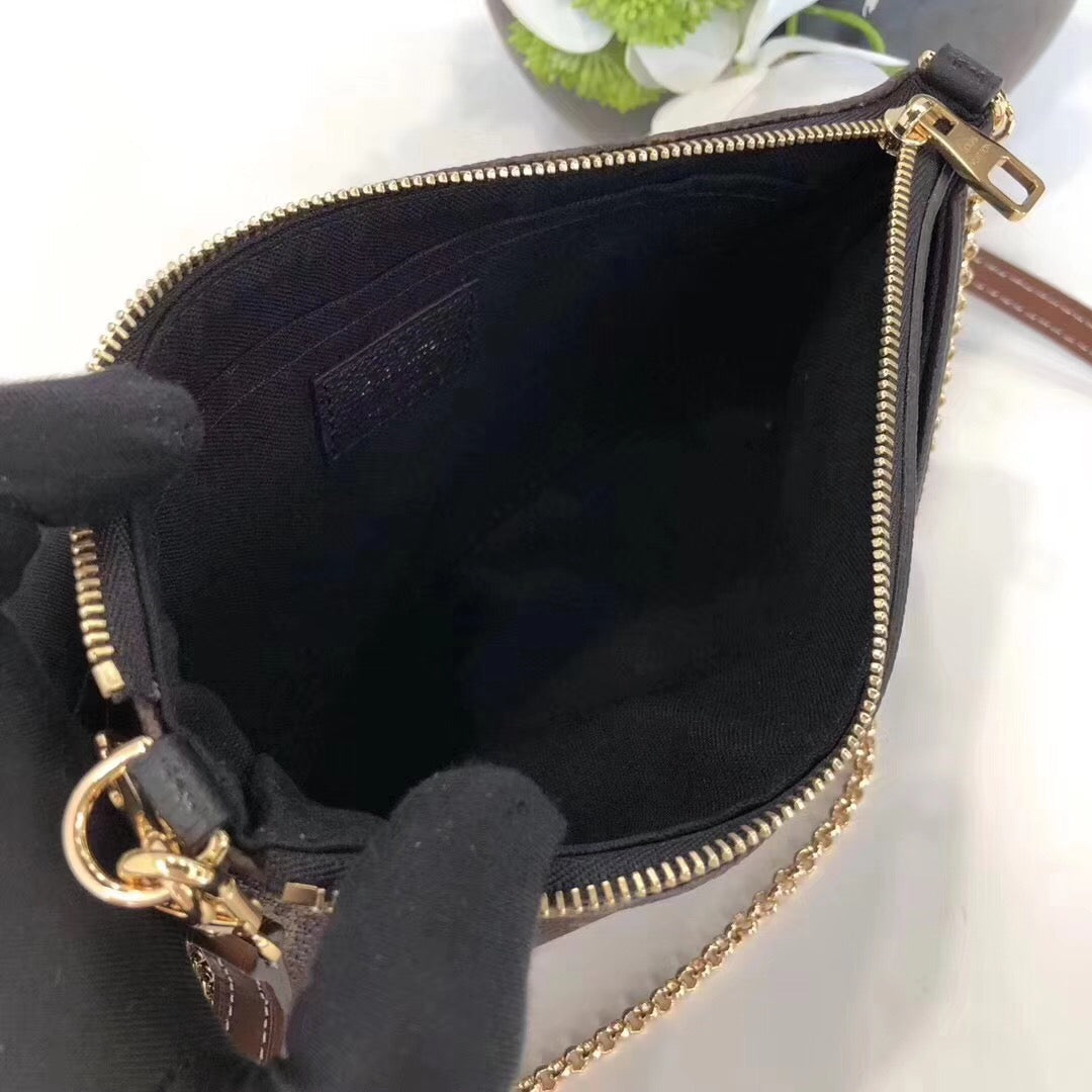 Top Quality Pallas Clutch Monogram Canvas Black For Women, WoHandbag, Shoulder And Crossbody Bags 8.3in/21cm Top Quality M44058