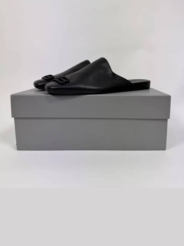 Luxury Balenciaga Trending 2025 Cozy BB Logo Mule Slippers Black