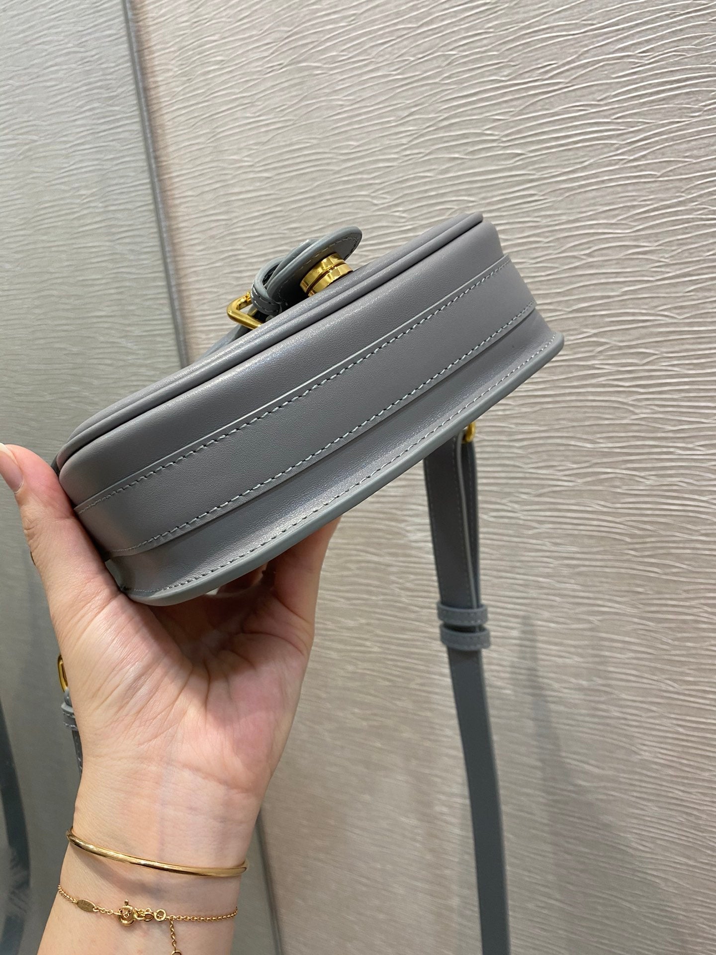 Top Quality Mini Bobby Bag, Grey, For Women Womens Handbags, Shoulder Bags, Crossbody Bags, 18cm CD M9317UMOL_M41G