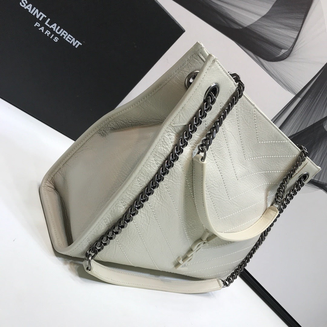 YSSL Niki Medium Shopping Bag White For Women 12in/32cm YSL 