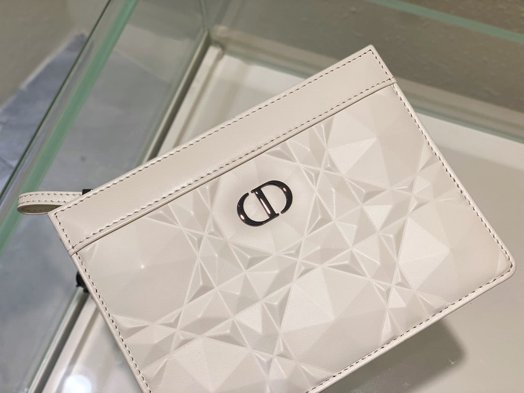 Top Quality Caro Zipped Pouch With Chain White, For Women, Womens Handbags 7.5in/19cm CD