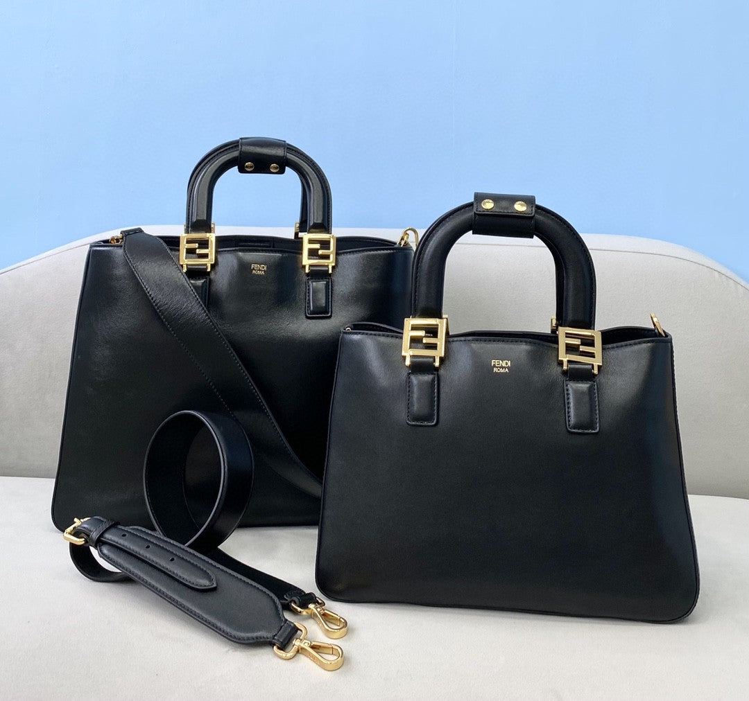 Top QualityTop Quality Medium FF Tote Shoulder Black Bag For Woman 38cm/15in