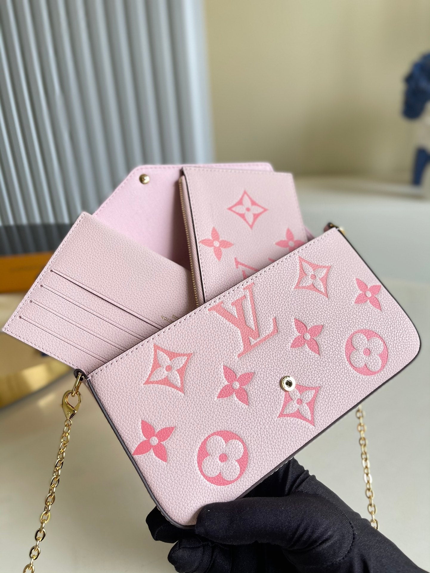 Top Quality Felicie Pochette Monogram Empreinte Pink For Women, WoBags, Shoulder And Crossbody Bags 8.3in/21cm Top Quality M80498