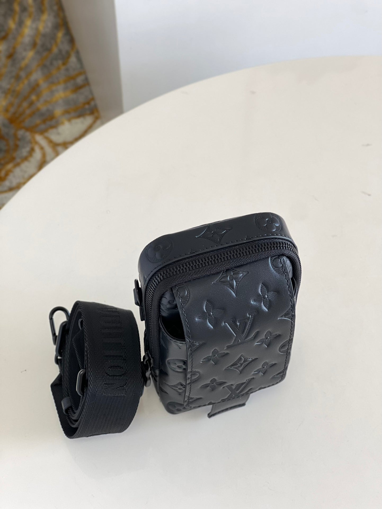 Top Quality Flap Double Phone Pouch Monogram Black For Men, Bags, Crossbody Bags 7.1in/18cm Top Quality M81005