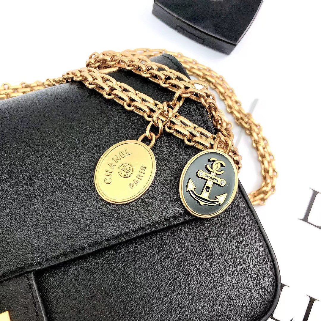 CHLMaroon Medallion Nude Reissue 2.55 Classic 225 Flap Black Bag For Women 24cm/9in