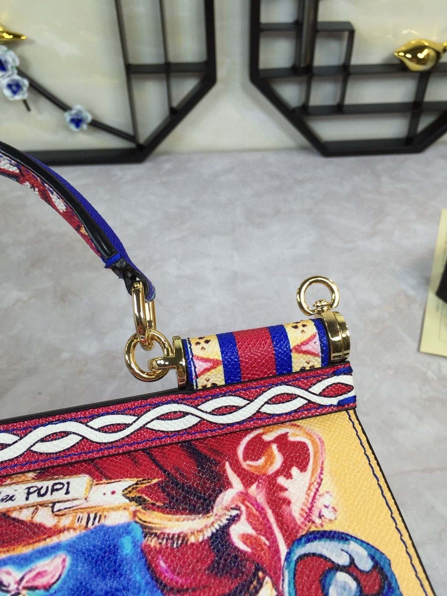Top Quality 90s Sicily Bag With Logo Print Multicolor For Women 10.2in/26cm Top Quality