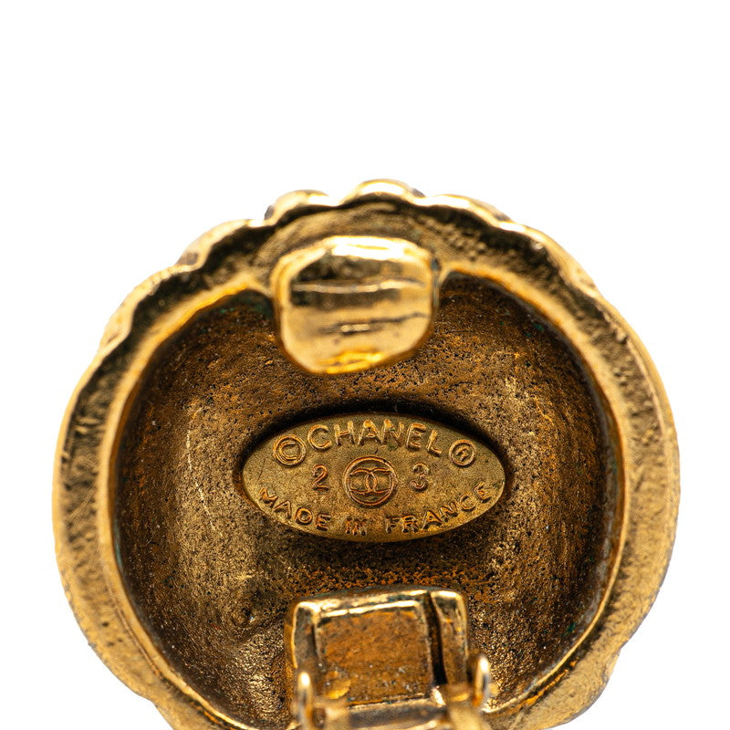 Chanel Gold Plated Coco Mark   Earrings