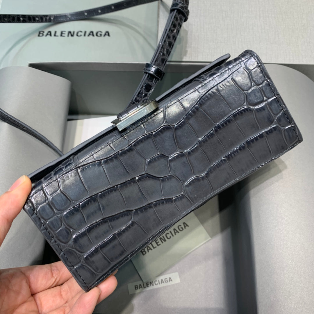 Top Quality Hourglass XS Handbag In Dark Grey, For Women,  Bags 7.4in/19cm 5935461LR6Y1309