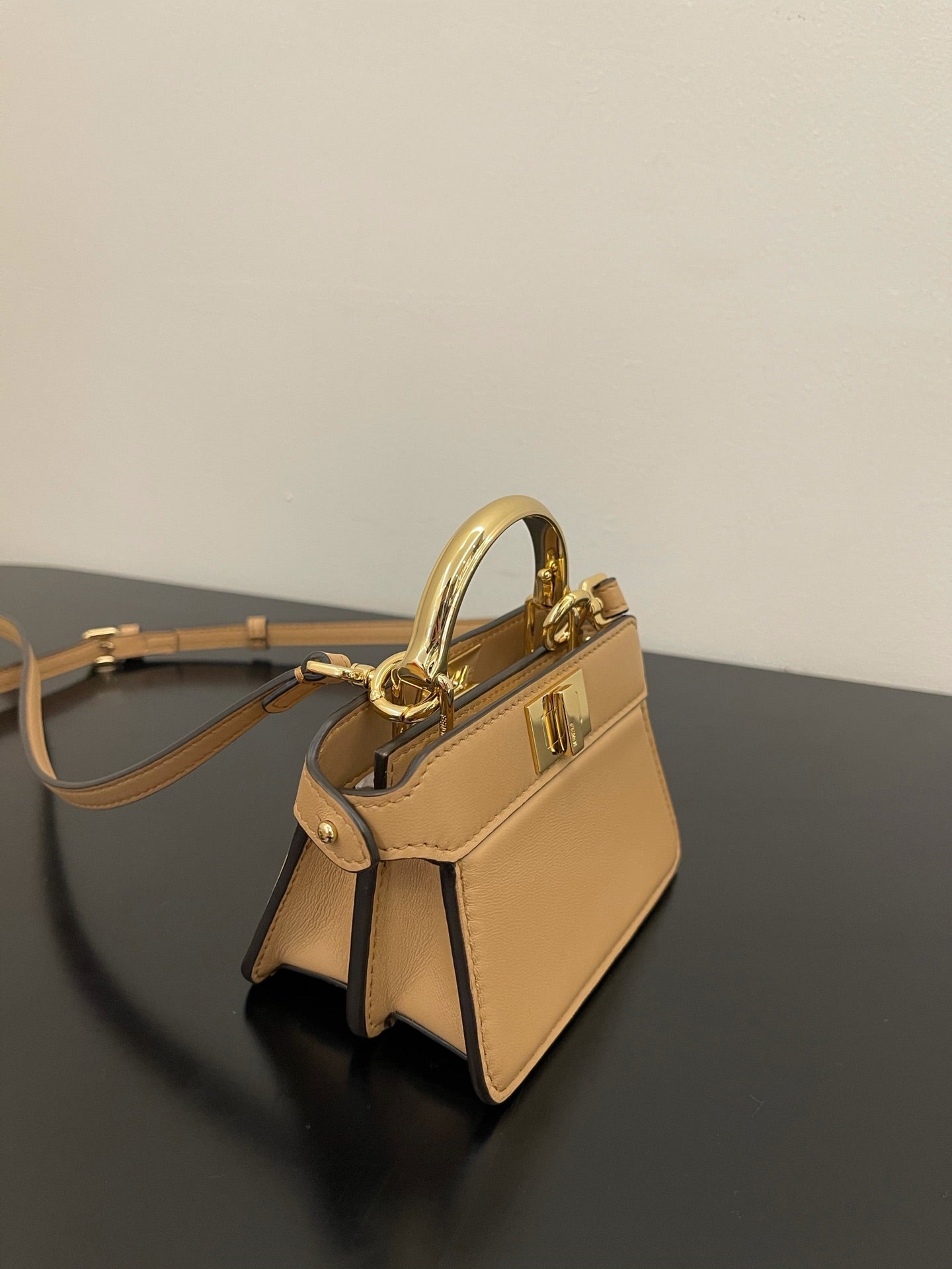 Top QualityTop Quality Peekaboo ISeeU Petite Brown Micro Bag For Woman 11cm/4.5in