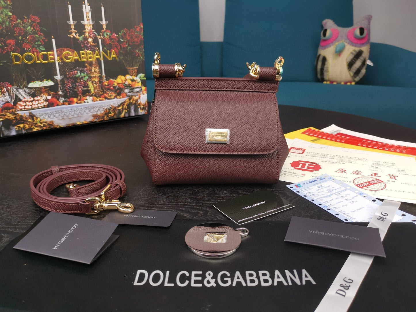 Top Quality Small Sicily Bag In Dauphine Burgundy For Women 7.5in/19cm Top Quality