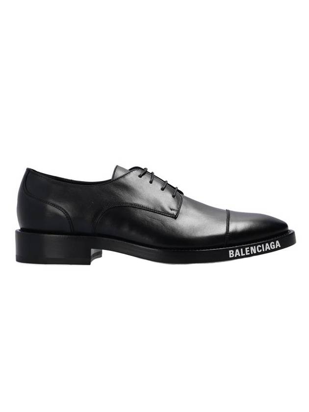 Luxury Balenciaga Trending 2025 Logo Lettering Sole Lace Up Derby Black