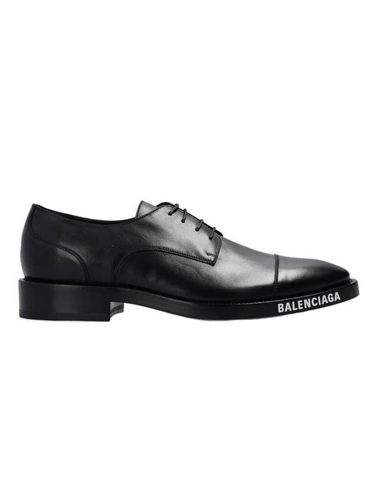 Luxury Balenciaga Trending 2025 Logo Lettering Sole Lace Up Derby Black