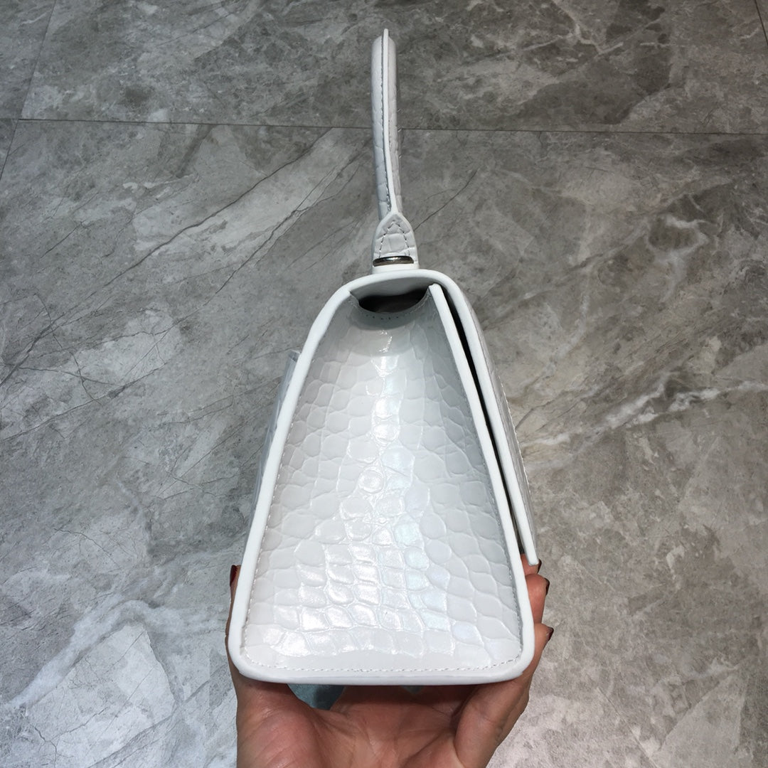 Top Quality Hourglass Small Handbag In White, For Women,  Bags 9in/23cm 5935461LR6Y9016