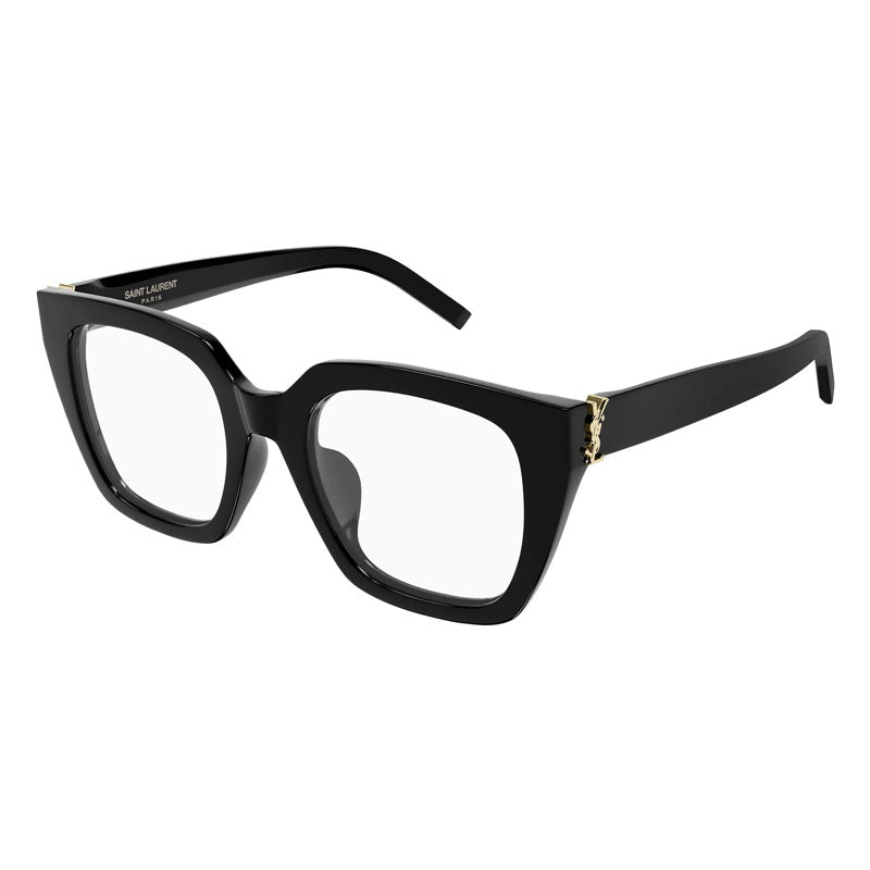 Saint Laurent Eyeglasses Square Full Rim, Black Frame and Clear Demo Lens Lens SLM143OPT001