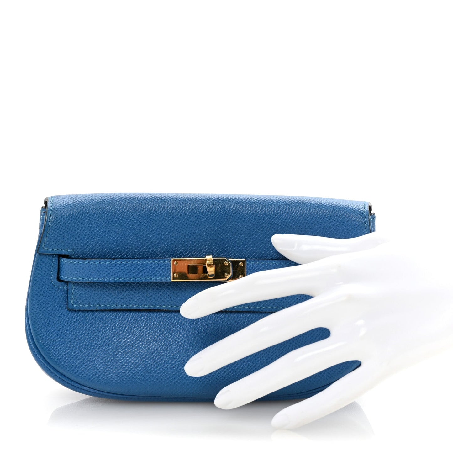 Hermes Courchevel Kelly Banana Belt Bag Bleu France