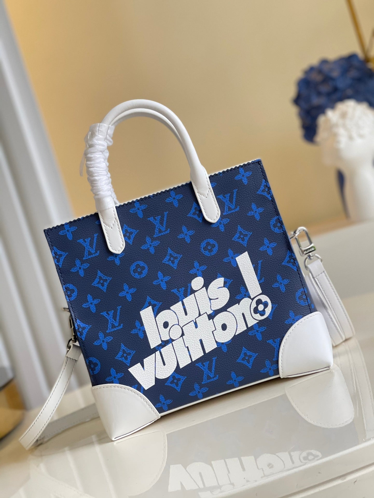Top Quality Litter Bag  Monogram Canvas Blue By Virgil Abloh For Men, Mens Bags, Shoulder And Crossbody Bags 9.4in/24cm Top Quality