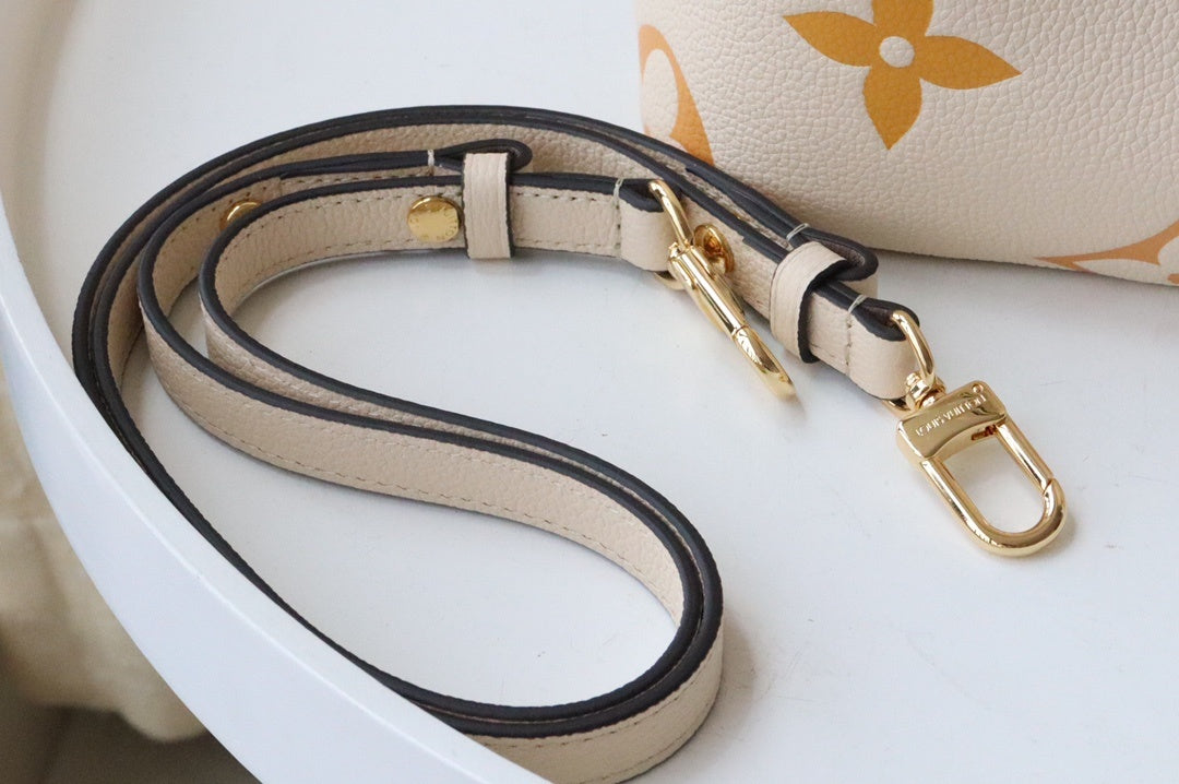 Top Quality NeoNoe BB Bucket Bag Monogram Empreinte Cream/Saffron For Women, Womens Bags, Shoulder Bags 7.9in/20cm Top Quality M45716