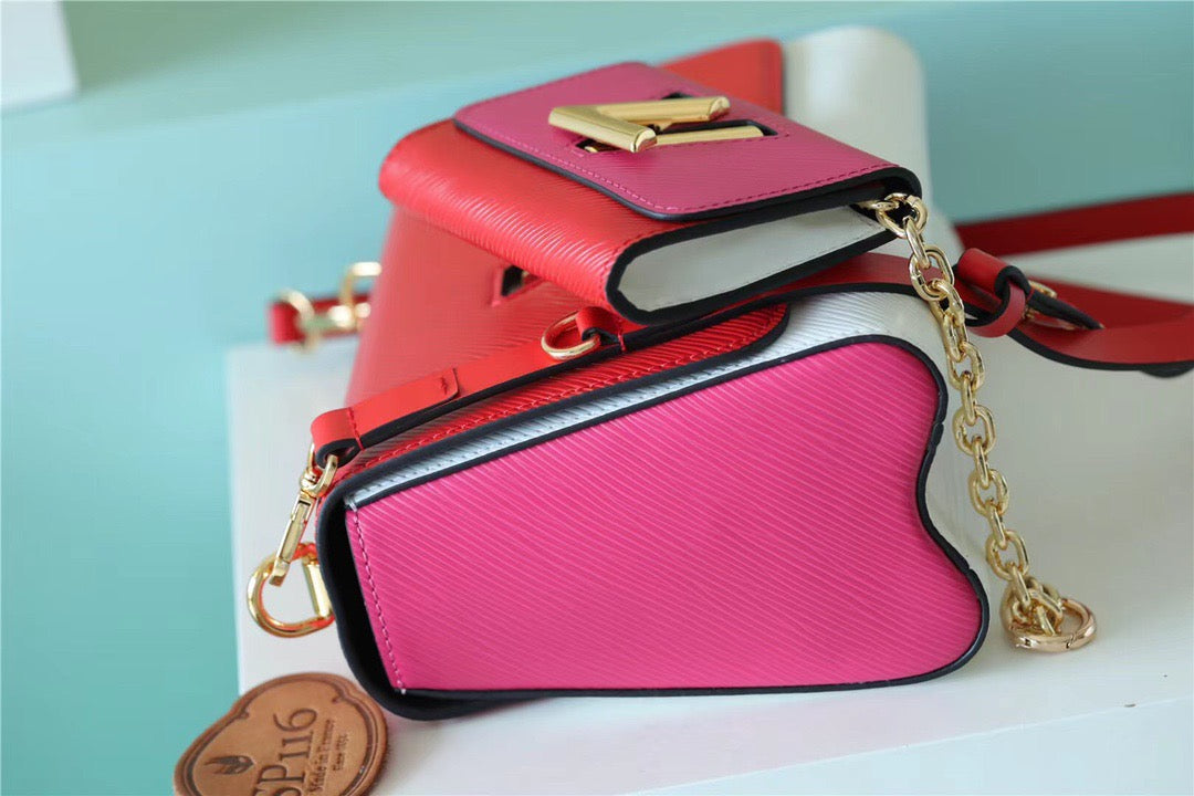 Top Quality Twist MM Bag Epi Red/ Pink For Women,  Shoulder and Cross Body Bags 9.1in/23cm Top Quality