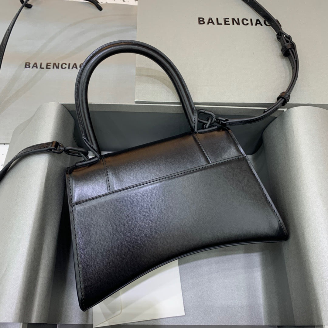 Top Quality Hourglass Small Handbag In Black, For Women,  Bags 9in/23cm