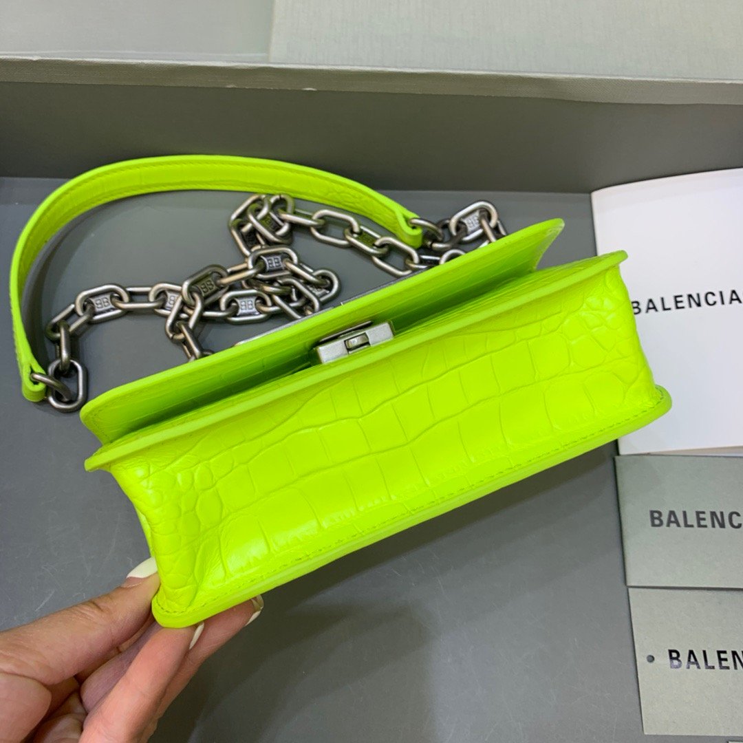 Top Quality Gossip Small On Chain Shoulder Bag Green Neon, For Women,  Bags 7.4in/19cm