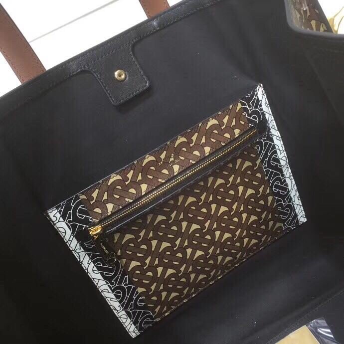 Top Quality Monogram Stripe E-Canvas Portrait Tote Bag Bridle Brown For Women, Bags 15.7in/34cm