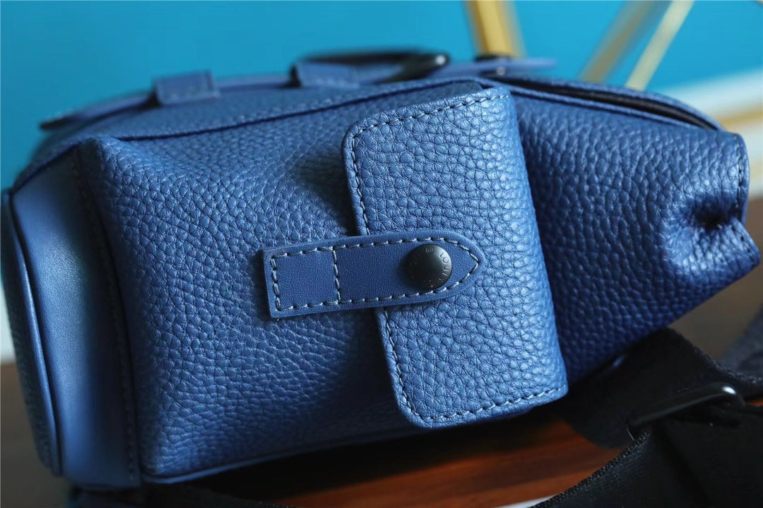 Top Quality Christopher XS Taurillon Blue For Men, Bags, Shoulder And Crossbody Bags 7.7in/19.5cm Top Quality