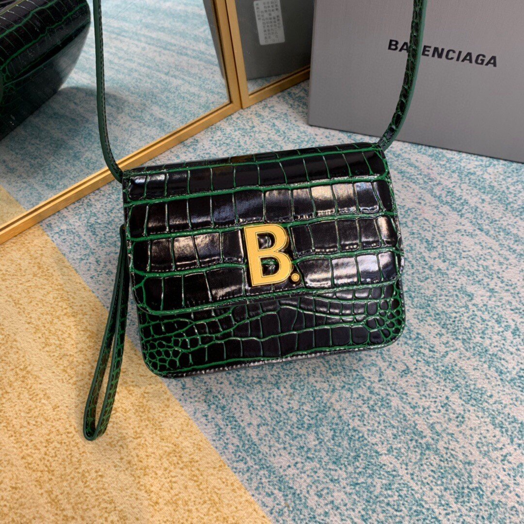 Top Quality Bolso Bandolera B In Dark Green, For Women,  Bags 7in/18cm