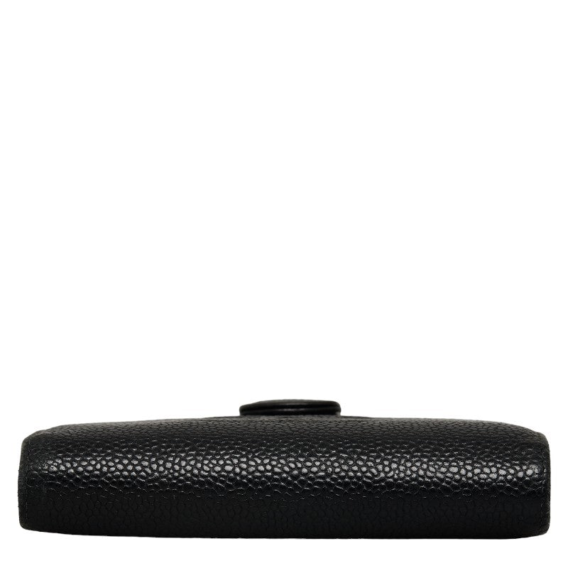 Chanel Cocomark Double Folded Wallet Black Caviar  Leather  Chanel