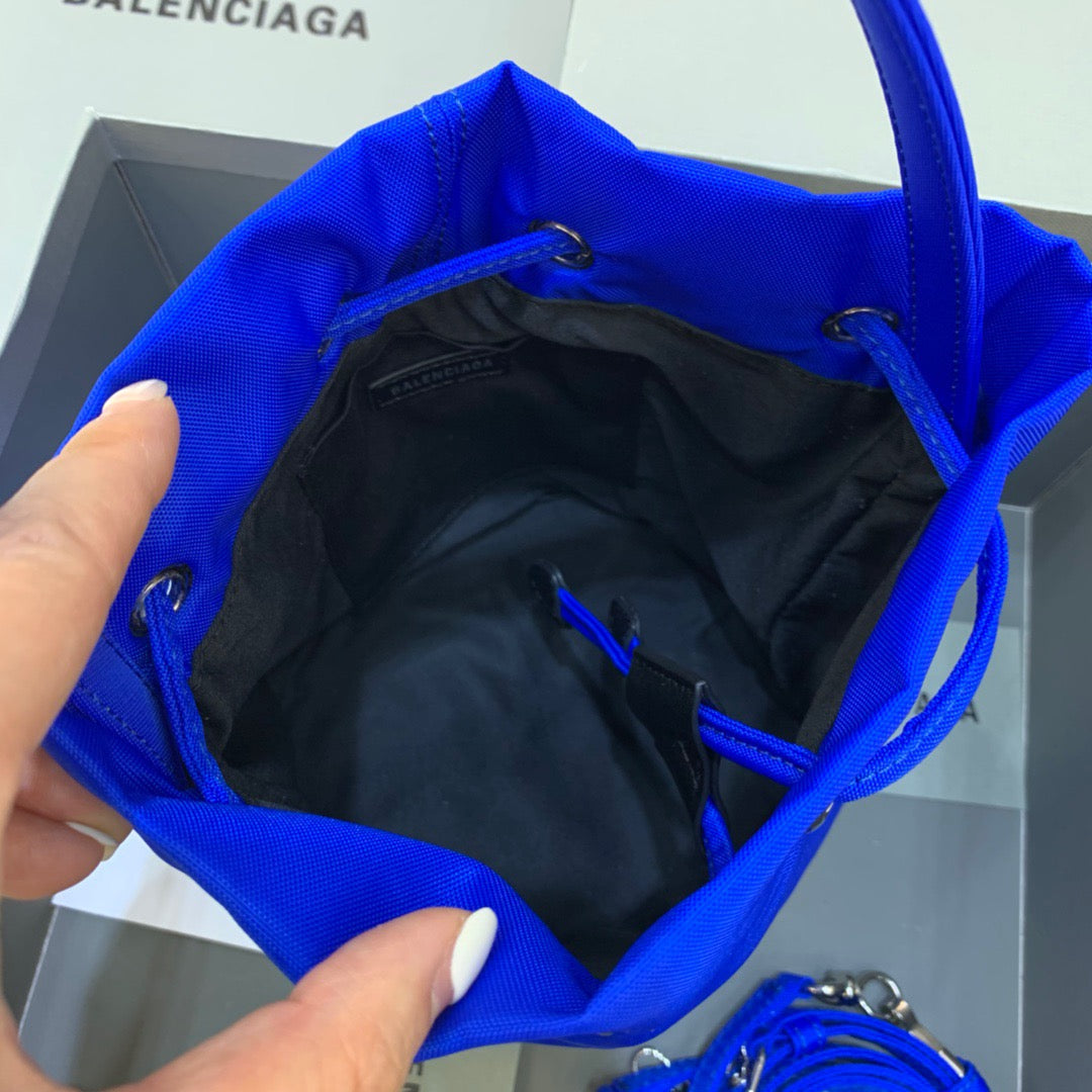 Balen Le Cagole MeTop Qualityum Bucket Bag In Blue, For Women,  Bags 11.8in/30cm