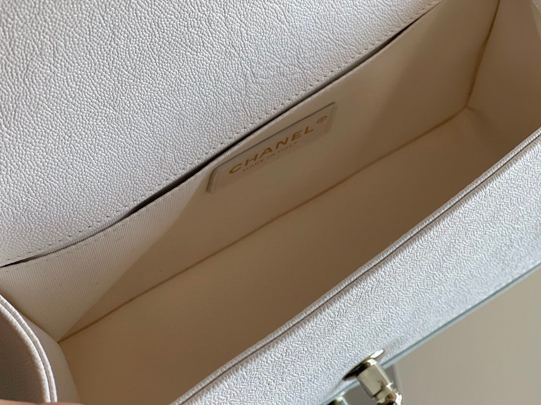 CHLMeTop Qualityum Classic Top Qualityap Bag 25cm White For Women A67086