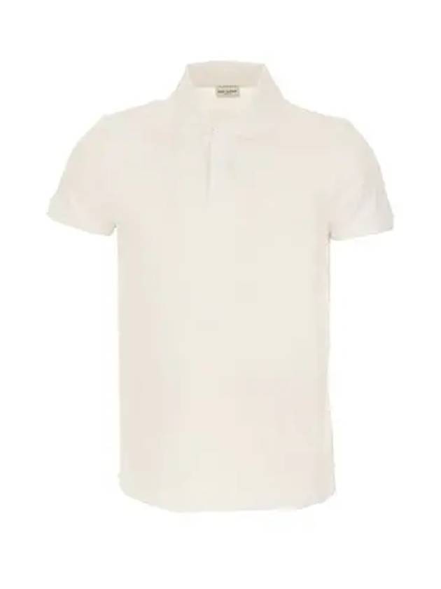 Luxury Saint Laurent Trending 2025 Embroidery Logo Short Sleeve Polo Shirt White