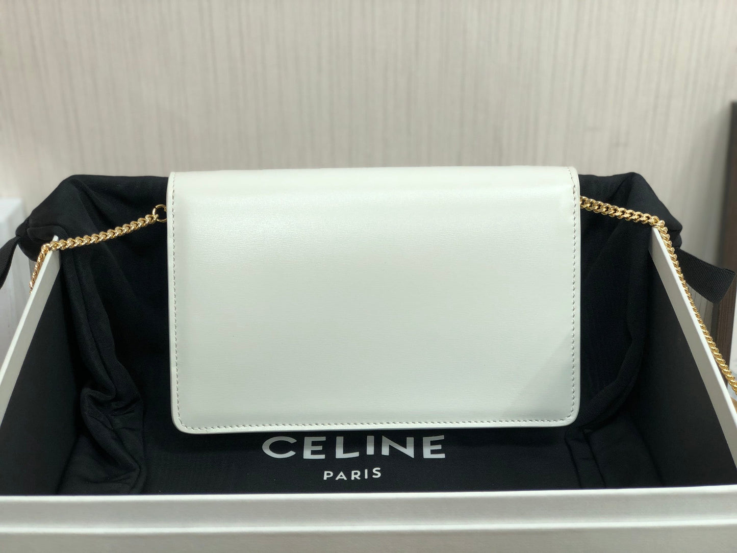 Top Quality Wallet On Chain Triomphe White For Women 7in/19cm 