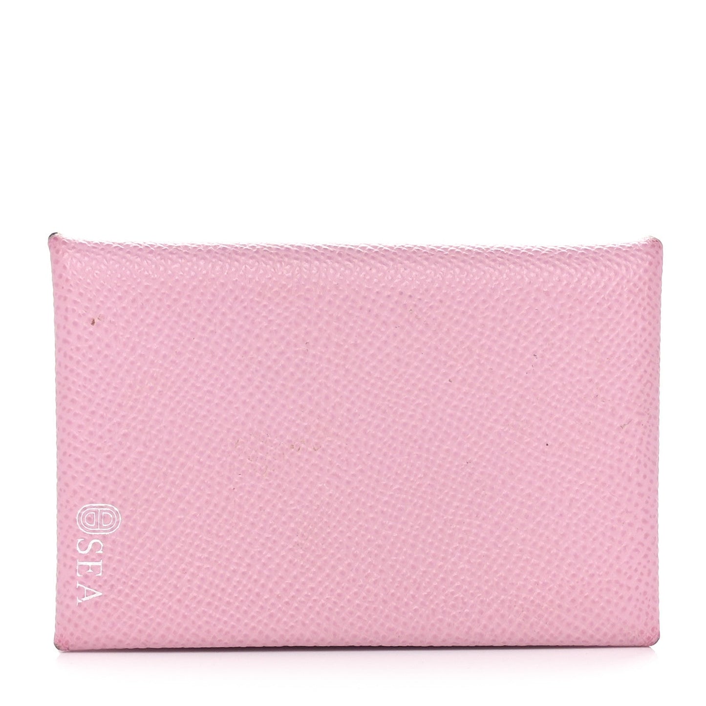 Hermes Epsom Horseshoe Calvi Card Case Mauve Sylvestre Craie