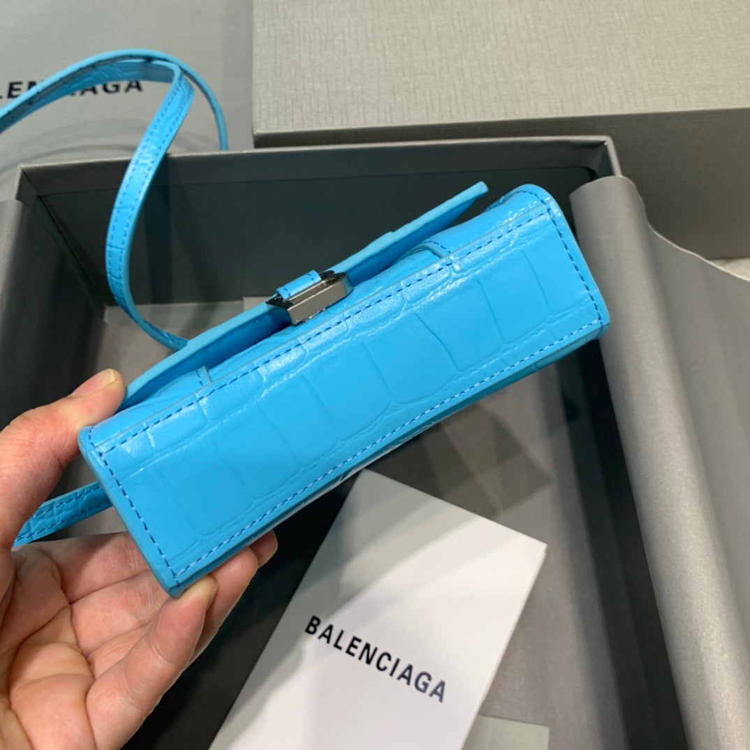 Top Quality Hourglass Mini Handbag In Blue, For Women,  Bags 4.7in/12cm