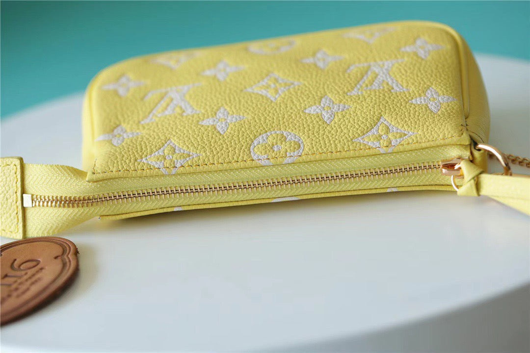 Top Quality Mini Pochette Accessoires Monogram Empreinte Lemon Curd Yellow For Women,  Shoulder And Crossbody Bags 15.5cm/6.1in Top Quality M46129