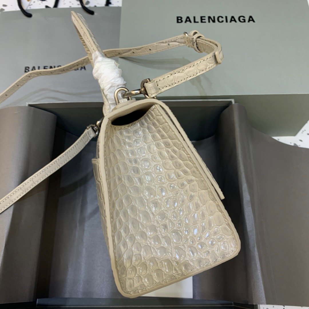 Top Quality Hourglass Small Handbag In Beige, For Women,  Bags 9in/23cm