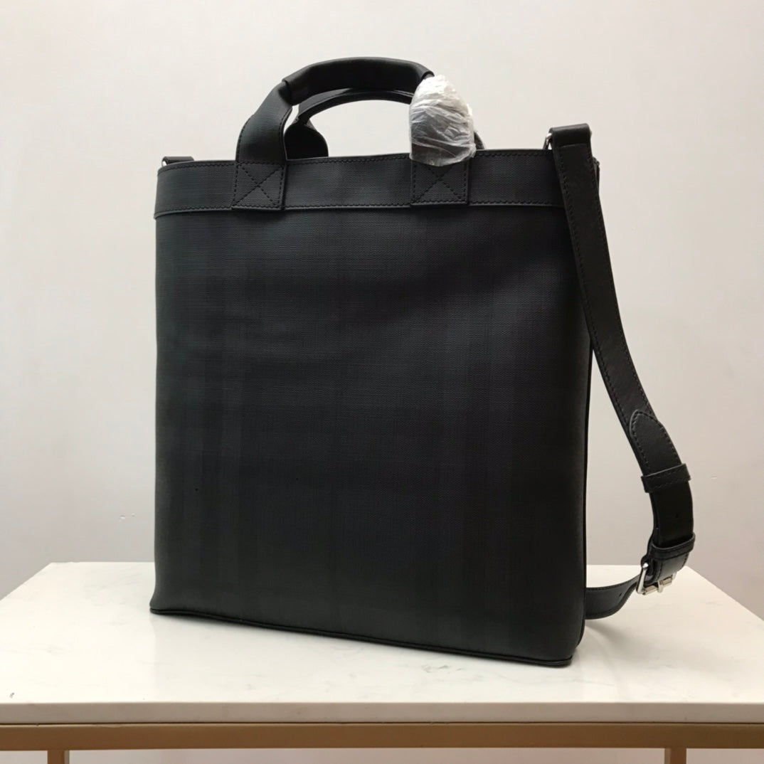 Top Quality Logo Graphic Convertible Tote London Check Canvas Large For Men, Bags 15in/38cm
