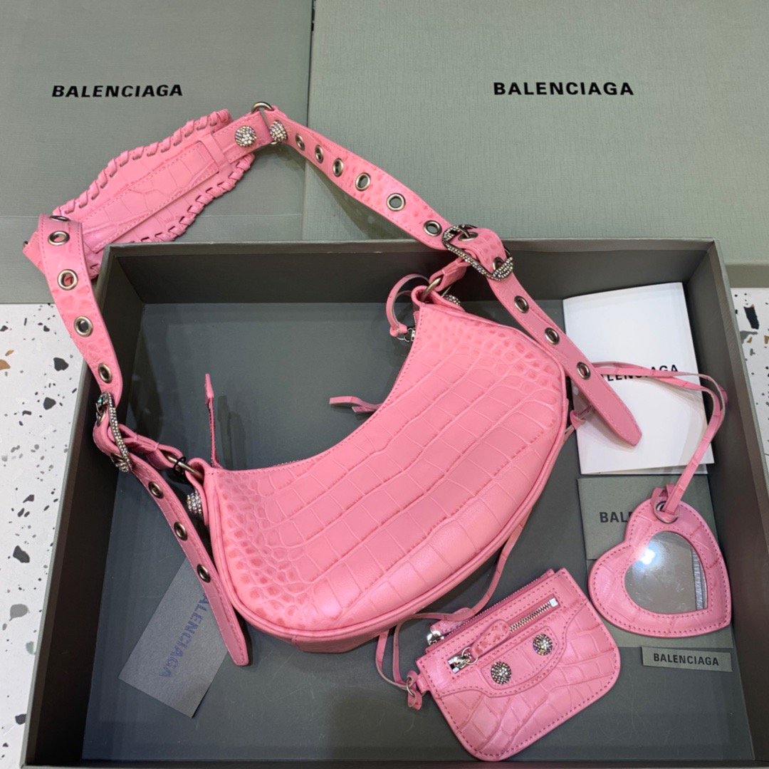 Top Quality Le Cagole XS Shoulder Bag In Pink, For Women,  Bags 10.2in/26cm