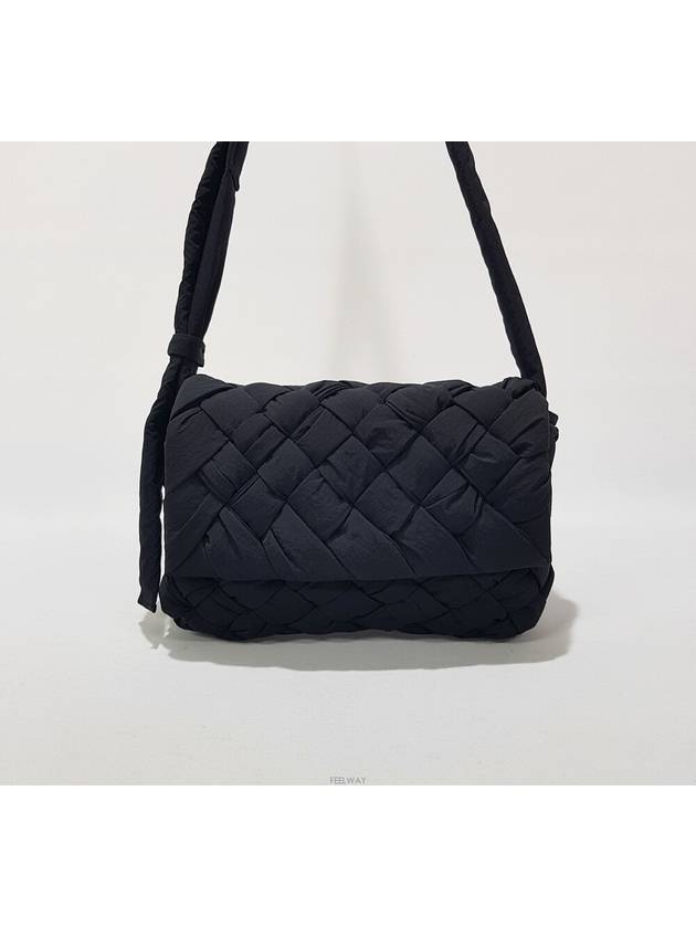 Luxury Bottega Veneta Bottega Vanetta Black Small Rumple Messenger Bag