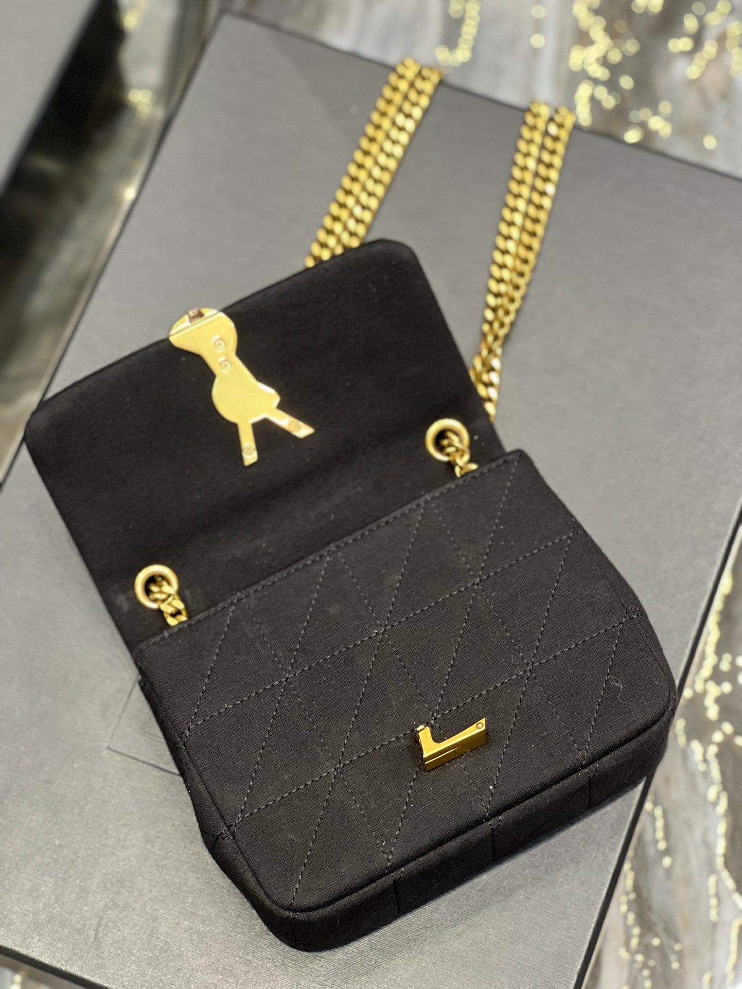 YSSL Jamie Mini Chain Bag Black For Women, Women’s Bags 6.9in/17.5cm YSL 6981622F9271000