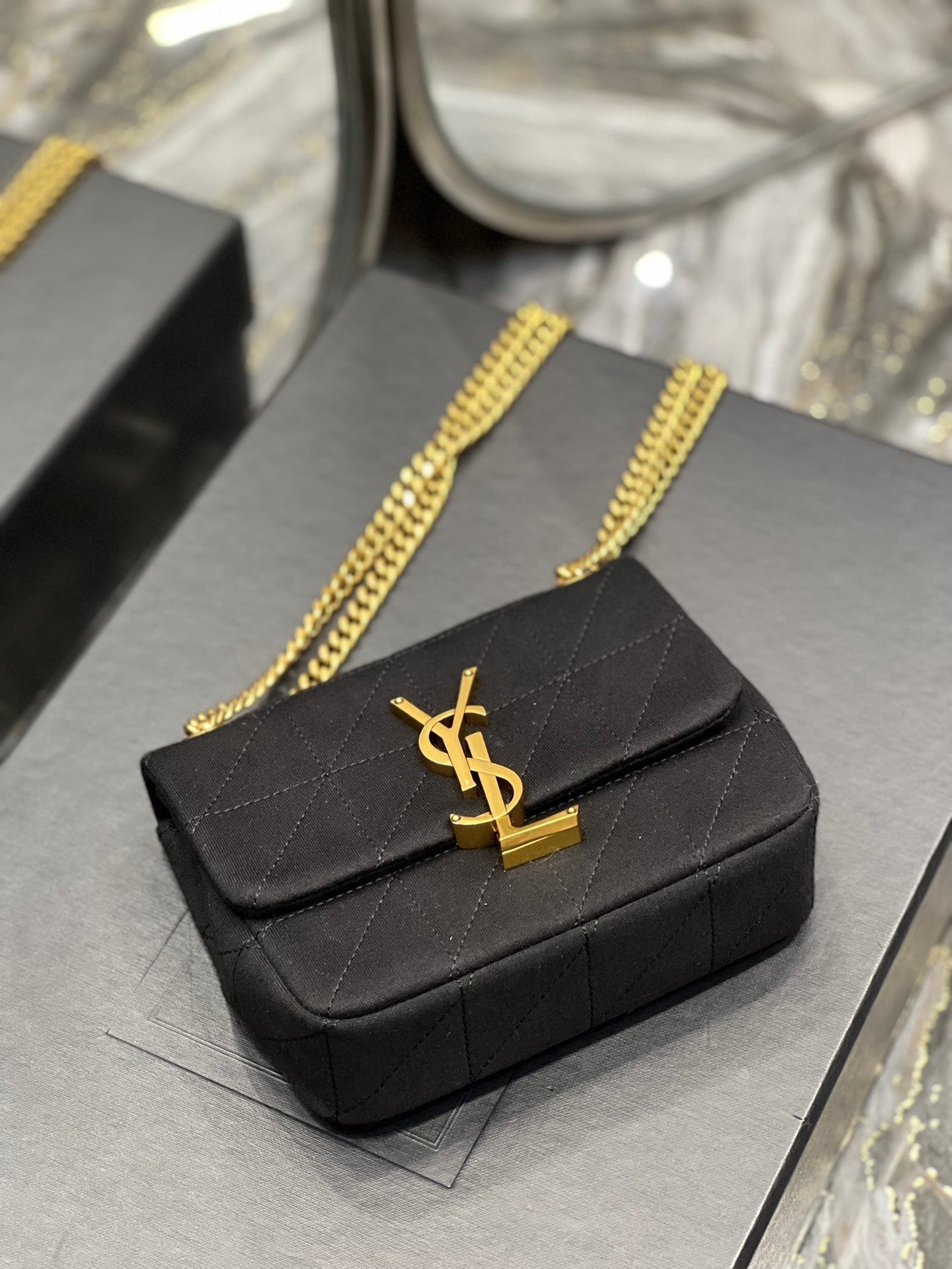 YSSL Jamie Mini Chain Bag Black For Women, Women’s Bags 6.9in/17.5cm YSL 6981622F9271000