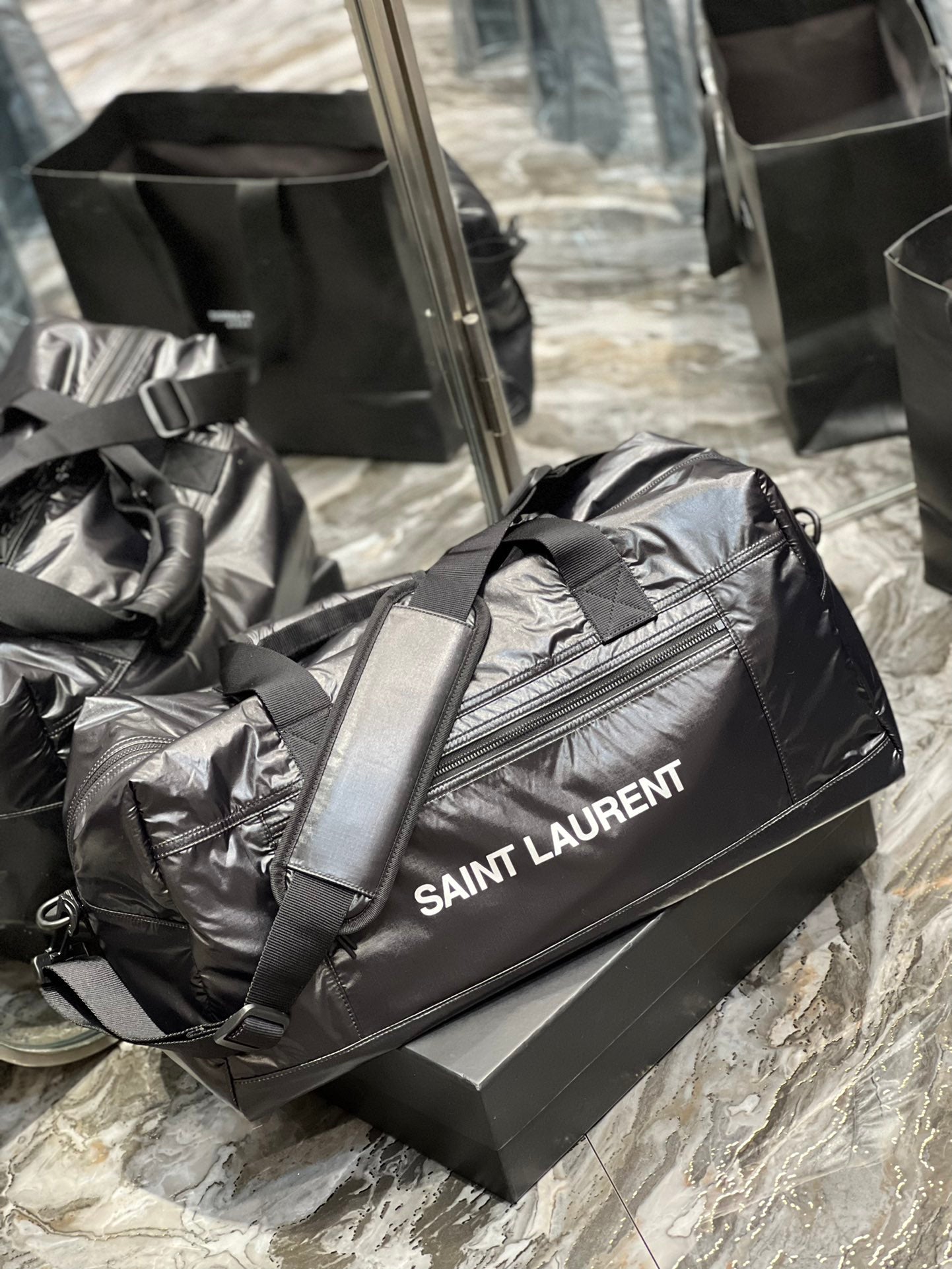 YSSL Nuxx Duffle Black For Women, Women’s Bags 19in/50cm YSL 581374HO21Z1054